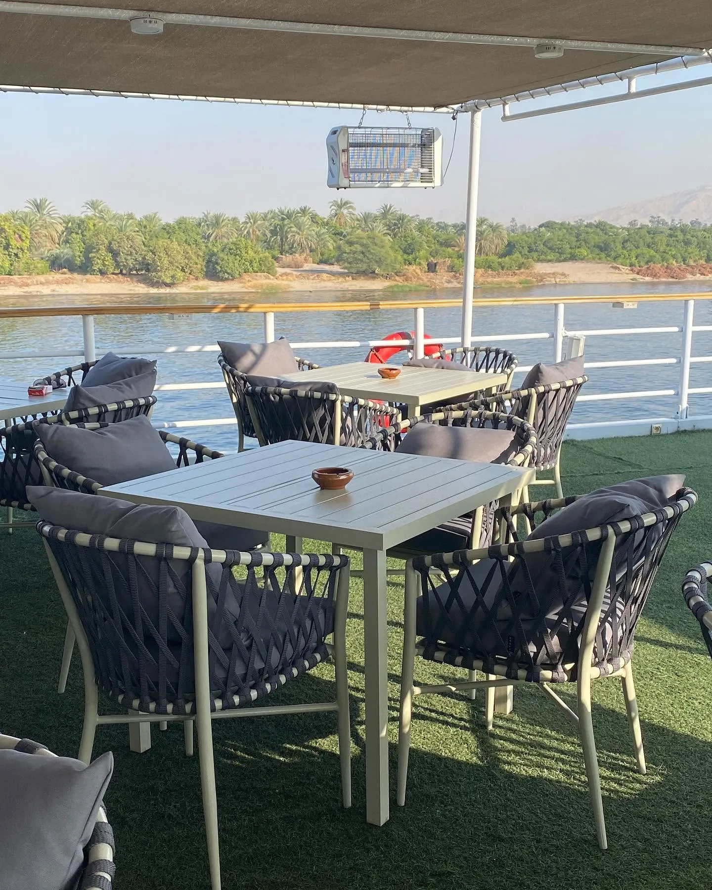 Sun deck of the Radamis I Nile Cruise Nile cruise